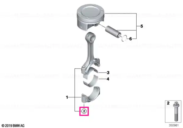 Preț mic Connecting rod bolt M8X1X42 - BMW Motorrad