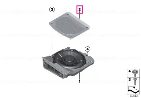 Ornament woofer central - BMW Expediere rapidă