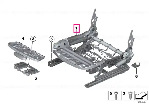 Electrical seat mechanism, left - BMW Mai ieftin