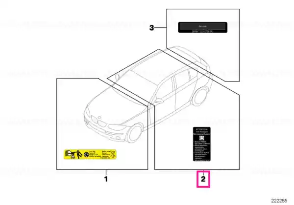 Preferatul clienților Warning sticker high-volt.battery small - BMW
