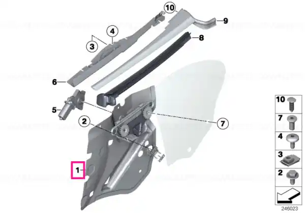 Window lifter without motor, rear left - BMW Preț redus