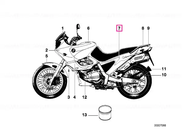 Acoperire stânga OCEANGRUEN - BMW Motorrad Disponibil imediat