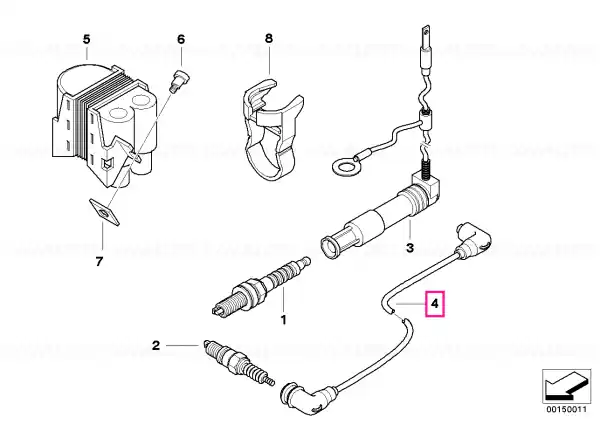 Ignition tubing, double-Ignition left - BMW Motorrad Cel mai bun preț