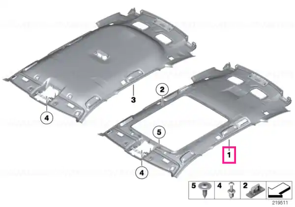 Headlining panoramic roof OYSTER - BMW Comandă acum