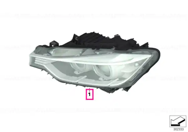 Bi-xenon headlight, right - BMW Doar azi