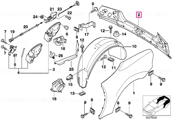 Plată securizată Ornament spate complet - BMW