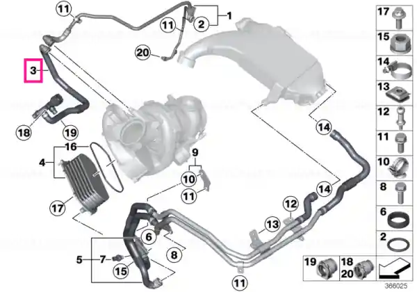 Preț mic Furtun lichid racire - BMW