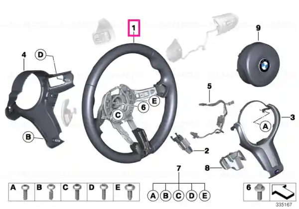 M Sports steering wheel leather - BMW Ofertă limitată