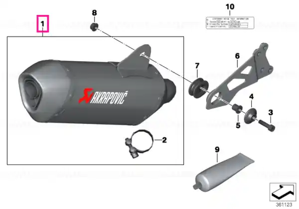 Set, sports silencer - BMW Motorrad Nu rata