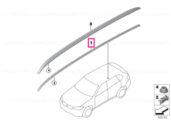 Ofertă de sezon Roof moulding right - BMW