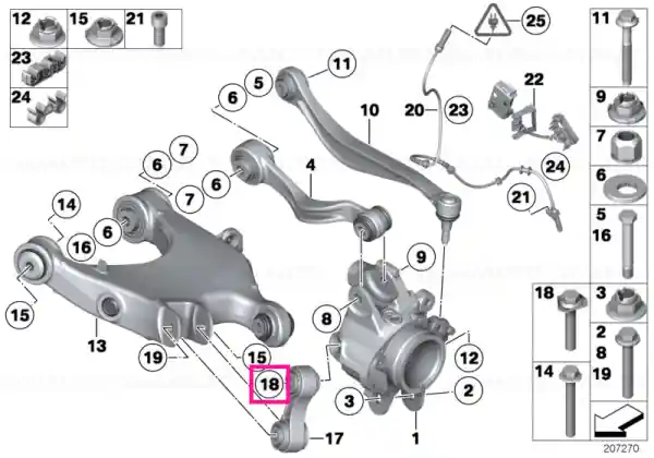 Retur ușor Surub hexagonal flansa M16X1,5X85-10.9 - BMW