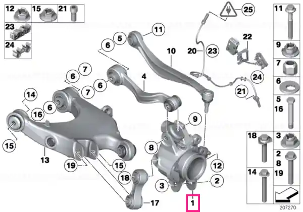Transport gratuit Wheel carrier, rear left - BMW