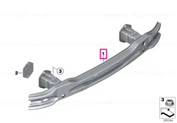Carrier, bumper rear ECE - BMW Ofertă exclusivă