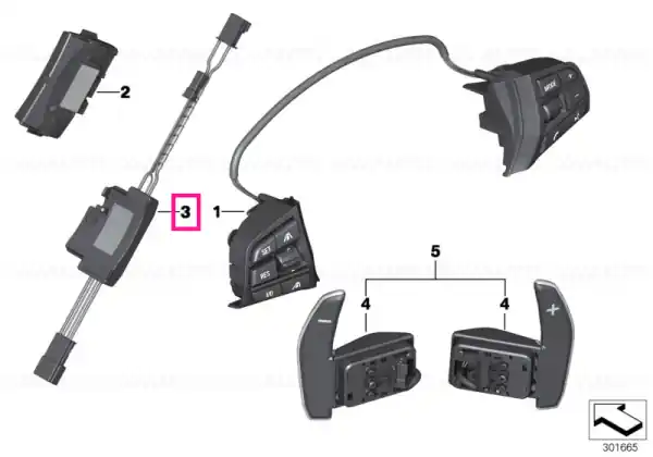 Livrare expres Control unit, steering wheel electronics - BMW