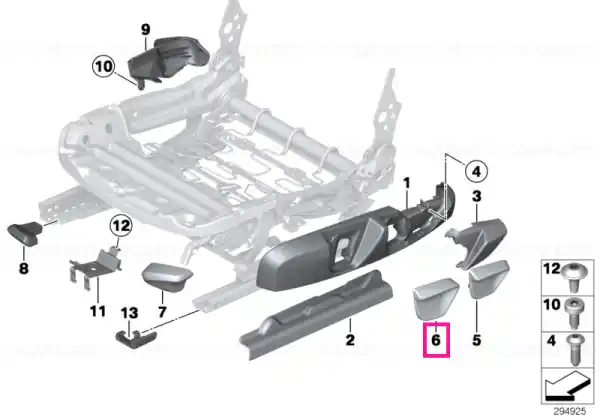 Discount Manetă reglaj înălțime scaun dreapta - BMW