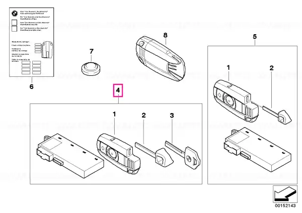 Set chei cu unitate CAS 315 MHZ - BMW Livrare expres