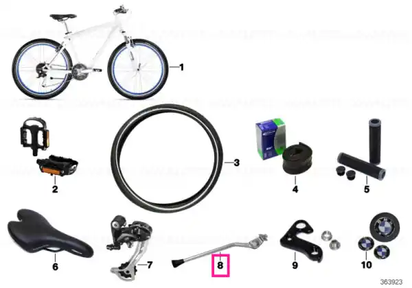 Nu rata BMW sidestand 26'' 265 mm SILVER