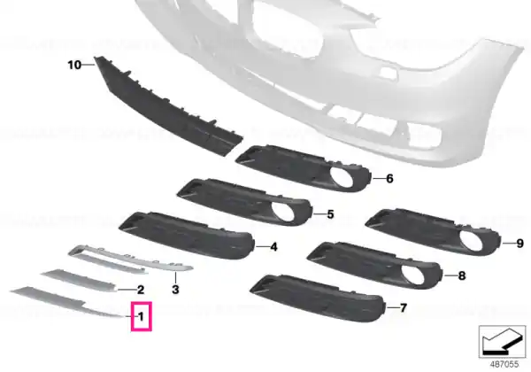 Protective strip, side, right BASIS - BMW Ofertă exclusivă