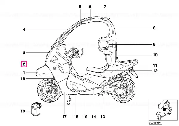 Panou lateral stânga ORANGEROT 2 - BMW Motorrad Reducere