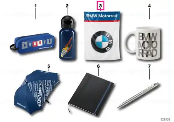 Preț mic Flag with logo - BMW Motorrad