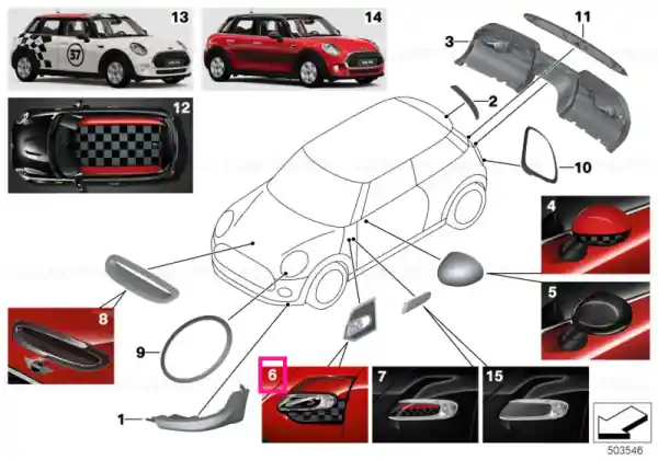 Disponibil imediat Set tapițerie cu pernă JCW CHEQUERED - BMW - Mini