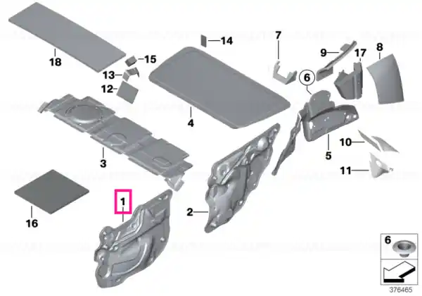 Reducere specială Sound insulating door front left - BMW - Mini