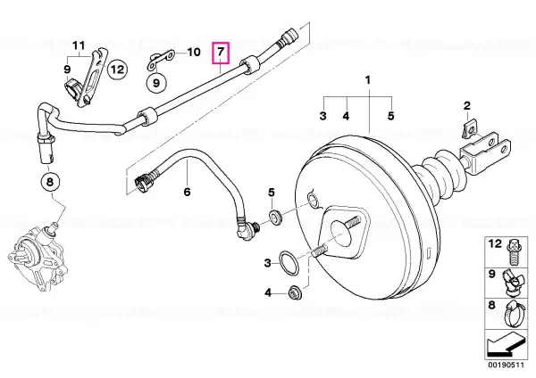 Reducere specială Furtun vacuum - BMW