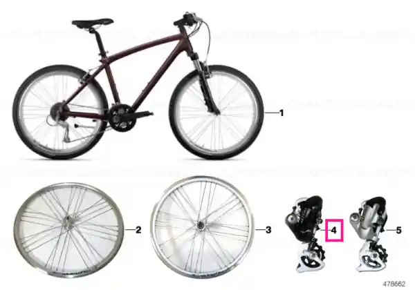 BMW derailleur Alivio BLACK Noutate