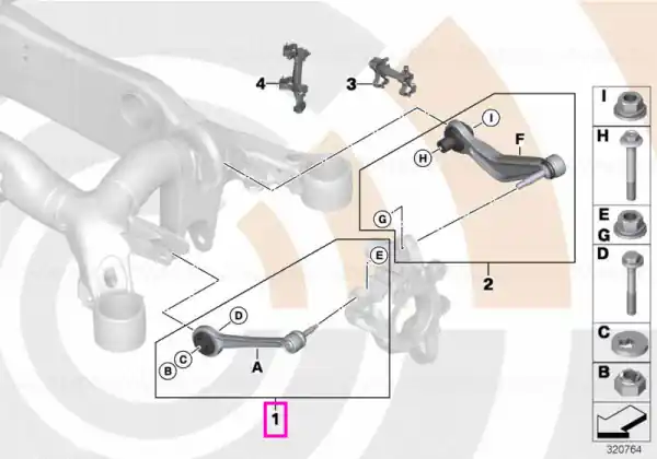 Nu rata Set reparatie brat control suspensie, punte spate, Kit Value Parts - BMW Seria 5 E39 E60 E61, Seria 6 E63 E64, Seria 7 E65 E66