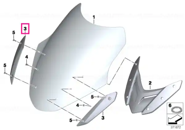 Super ofertă Ornament parbriz stânga - BMW Motorrad