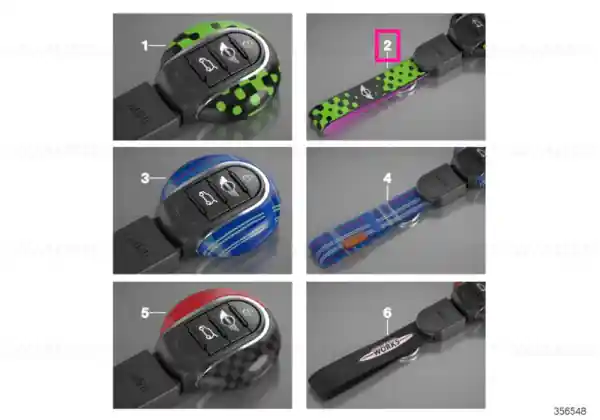 Discount Key fob with pendant VIVID-GREEN - BMW - Mini