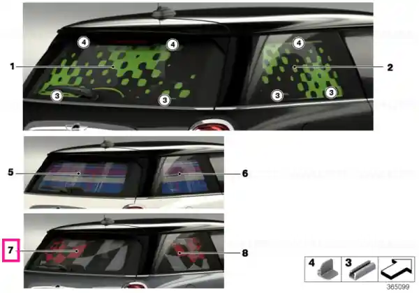 Disponibil imediat Sunshade rear window JCW PRO - BMW - Mini