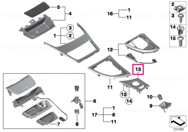 Plată sigură Capac unitate control central SCHWARZ - BMW