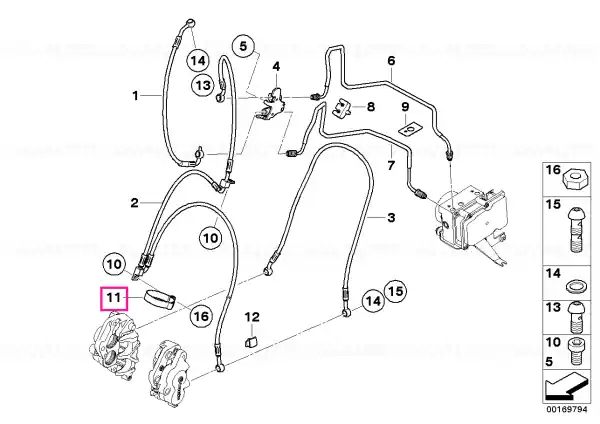 Reducere extra Colier montaj furtun frână - BMW Motorrad