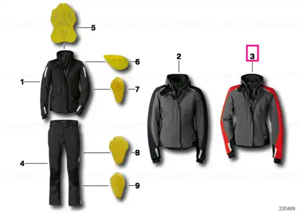 Jacket Streetguard, ladies, anth./red 42 - BMW Motorrad Ofertă limitată
