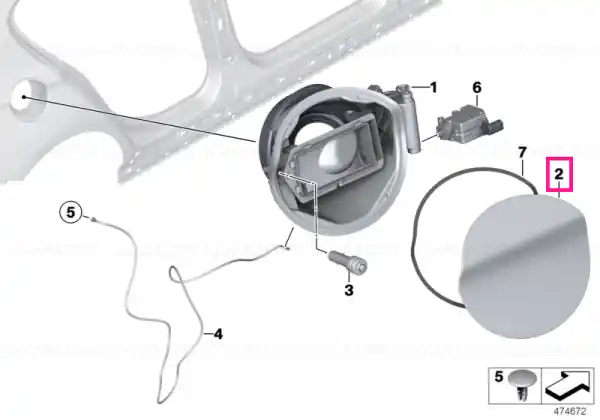 Reducere specială Fill-in flap, primed - BMW