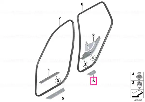 Chilipir Ornament M intrare spate M - BMW