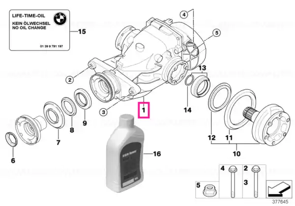 Plată sigură Rear-axle-drive I=43:11=3,91 - BMW