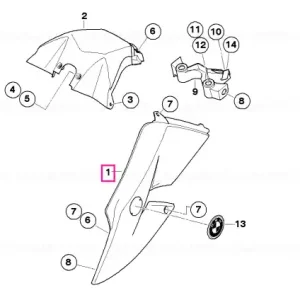 Bestseller Panou lateral stânga - BMW Motorrad