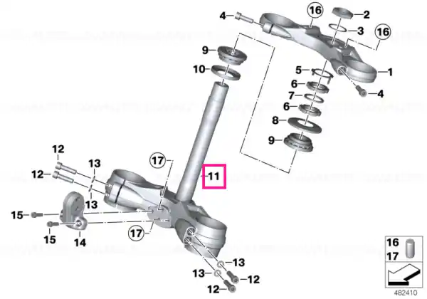 Lower fork cross brace - BMW Motorrad Cumpărături sigure