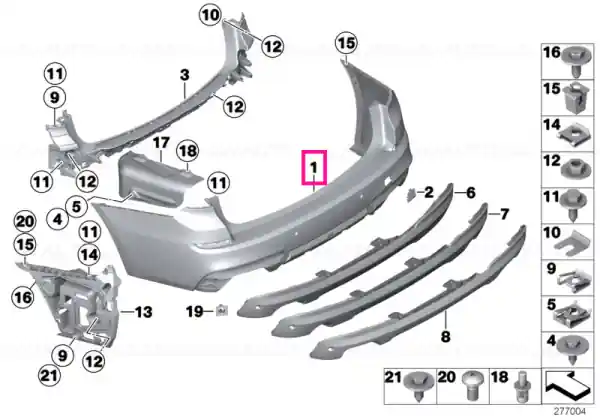 Cumpără online Panel, bumper, primed, rear - BMW