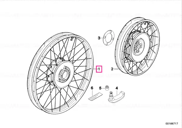 Spoke wheel front 2,50X19 BLAU - BMW Motorrad Ofertă de sezon