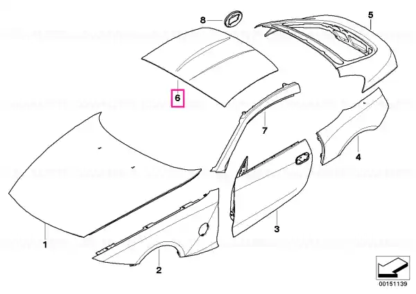 Livrare gratuită Roof panel - BMW
