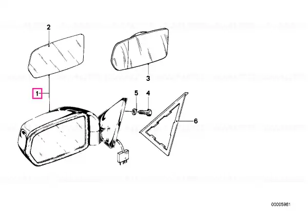 Electric exterior mirror right - BMW Ofertă exclusivă