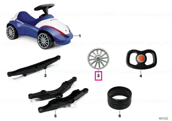 Retur ușor Ornament roată de rezervă BMW, ARGINTIU SILVER