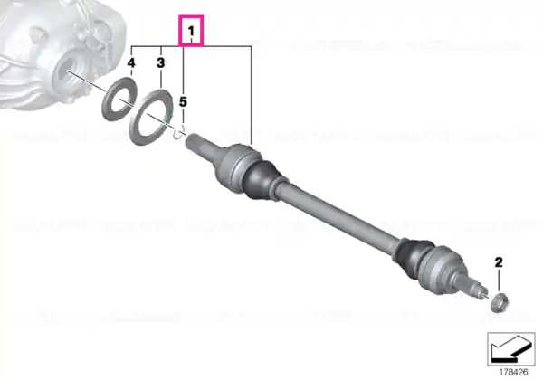 Disponibil imediat Arbore ieșire dreapta D=30MM - BMW