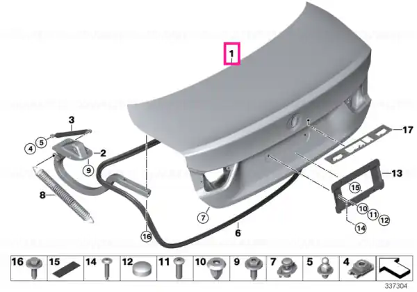 Lichidare de stoc Trunk lid - BMW