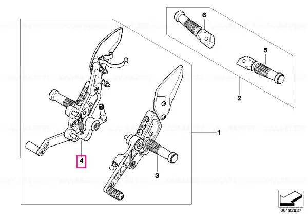 Reducere extra Footpeg plate right - BMW Motorrad