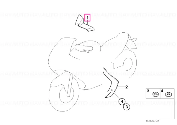 Hand protector left SCHWARZ - BMW Motorrad Ieftin