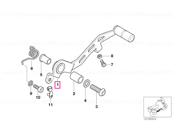 Brake pedal CHROM - BMW Motorrad Reduceri